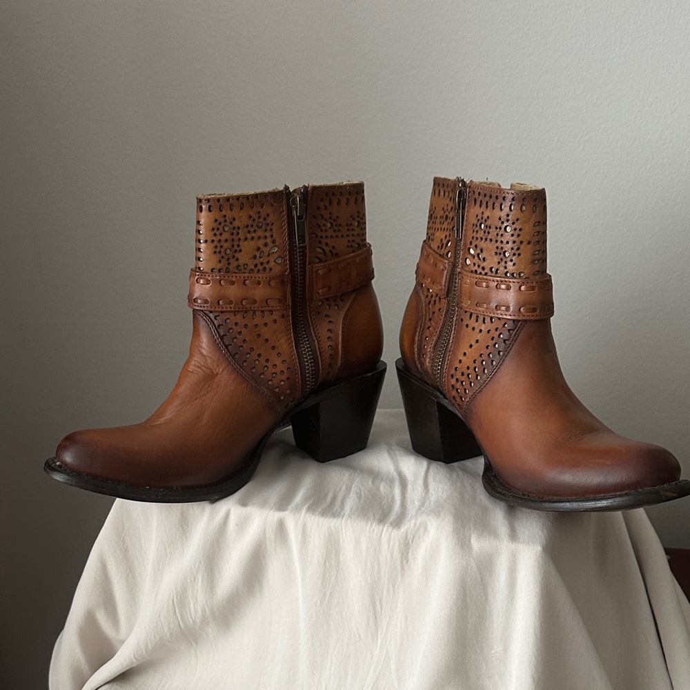 J.B. Dillon Tan Leather Western Boots - Picture 6 of 8
